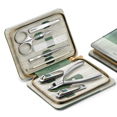 MR.GREEN front view of green PU leather case highlighting compact design and portability
