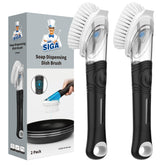 MR.SIGA front view of two-pack brush set showing handles and heads, neat storage benefit