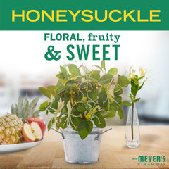 Mrs. MEYER'S label close-up showing plant-derived ingredients and cruelty-free badge