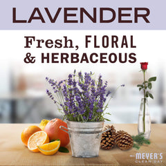 Mrs. Meyer's label close-up highlighting ingredients and cruelty-free badge
