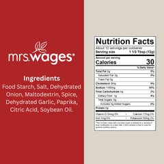 Mrs. Wages opened packet with dry mix displayed for easy seasoning preparation