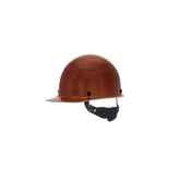 MSA Skullgard front view showing natural tan shell and top-impact protection benefit