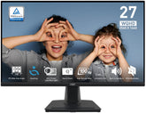msi PRO MP275Q front view showing crisp WQHD screen and slim bezels for clear productivity