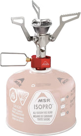 MSR PocketRocket front view showing compact burner and supports for reliable heat