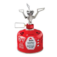 MSR PocketRocket in its protective hard case highlighting transport safety