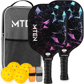 MTEN front view of paddle pair showing design and tournament readiness