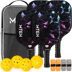 MTEN paddles front view showing design and tournament-ready look
