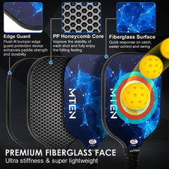 MTEN paddle edge and polypropylene honeycomb core for reduced vibration