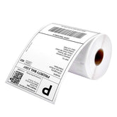 MUNBYN front packaging roll showing label stack and count for quick restocking