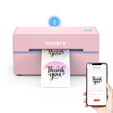 MUNBYN front view showing compact wireless printer and clear controls for fast setup