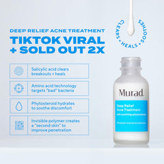 Dispensed texture of Murad Deep Relief showing lightweight, invisible finish