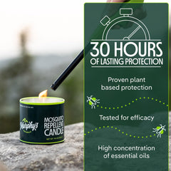 Murphy's Naturals two candles side-by-side to illustrate size and extended burn benefit
