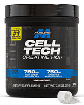 MuscleTech Cell‑Tech Creactor front packaging showing product label and size benefit