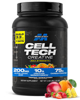 MuscleTech Cell‑Tech front packaging showing product and flavor benefits