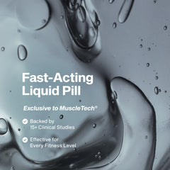 Hand holding several MuscleTech Clear Muscle softgels to show size and easy single-dose convenience