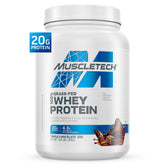 MuscleTech front tub showing Triple Chocolate label and clear product benefit