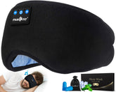 MUSICOZY front view blackout mask showing snug comfort and full light blocking