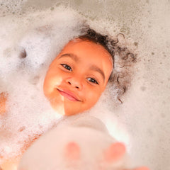 Mustela pump top detail for easy one-handed baby bath dispensing