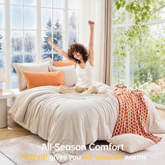 MUXHOMO pillowshams displayed with comforter for coordinated bedroom style