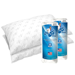 MyPillow Classic queen front view showing clean cover and balanced loft for comfort