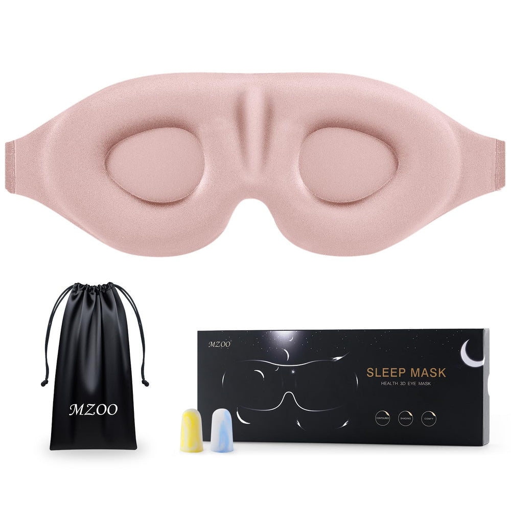 MZOO front view of mask showing full blackout design and soothing texture benefit