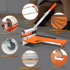 NAACOO wheel and handle lifestyle shot showing rubber wheels for smooth movement