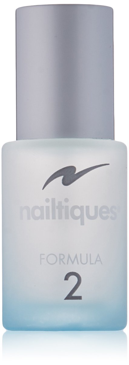 Nailtiques Formula 2 front bottle showing branding and size, highlights strength benefit