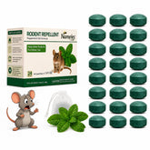 Nameiec front packaging showing 24 peppermint rodent blocks and benefits