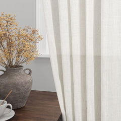 Nanspring close-up linen texture reveals breathable fabric appeal