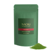 Naoki Matcha front packaging showing 100g pouch and freshness benefit