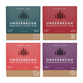 Nathan & Sons front packaging of Underbrush Variety Pack showing four flavors and benefits