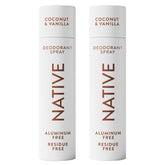Native front packaging showing twin pack and coconut vanilla scent benefits