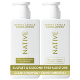 Native front packaging showing both shampoo and conditioner with scent cues and benefit
