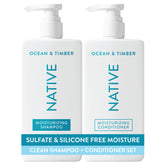 Native front packaging showing shampoo and conditioner benefits