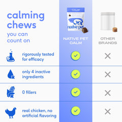 Native Pet hemp seed ingredient photo highlighting non-psychoactive calming support