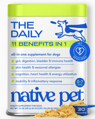 Native Pet front packaging showing 11-in-1 multivitamin benefits