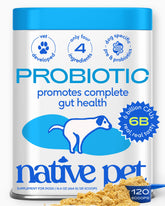 Native Pet front package showing vet-formulated probiotic and benefits