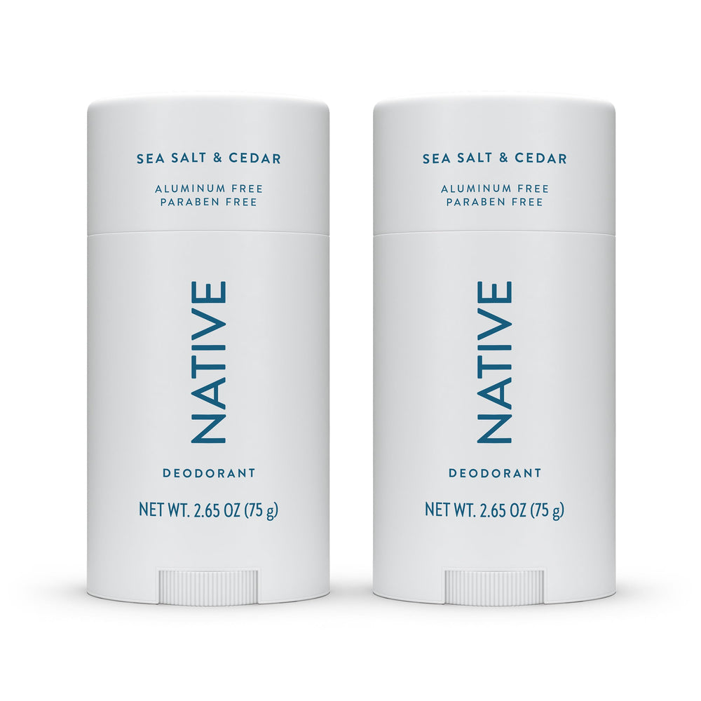 Native stick front packaging showing scent and twin pack benefits
