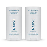 Native stick front packaging showing scent and twin pack benefits