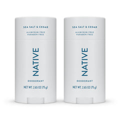 Native stick front packaging showing scent and twin pack benefits