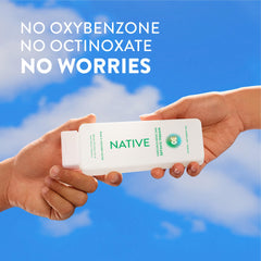 Native lotion texture close-up demonstrating smooth, quick-absorbing formula benefit