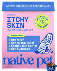 Native Pet front packaging showing GutWell tub and scoop for clear dosing