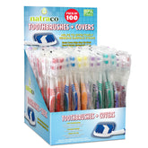 natraco front of pack showing 100 toothbrushes and branding for easy stocking