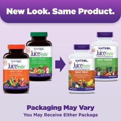Natrol JuiceFestiv capsule close-up revealing size and texture