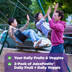 Natrol JuiceFestiv capsule in hand demonstrating easy daily dose