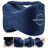 NATUMAX knee pillow front view showing ergonomic shape for better alignment