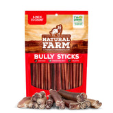 Natural Farm front packaging showing 15-count beef sticks for trust
