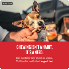 Natural Farm stick held in hand to show small-dog scale
