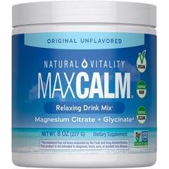 Natural Vitality MaxCalm front packaging showing product and label for quick recognition and benefit