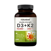NatureBell front bottle showing label and 240 softgels, clear dosing info